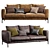 Sleek Romeo Flexform Sofa 3D model small image 3