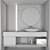 Elegant Bathroom Suite: Mirror, Sink & Faucet 3D model small image 3