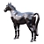 Metallic Horse Sculpture 3D model small image 2