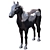 Metallic Horse Sculpture 3D model small image 4