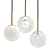 Modern Glass Ball Pendant Light 3D model small image 1