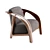 Contemporary Armchair: Stylish and Comfortable 3D model small image 1