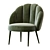 Comfortable Daisy Armchair: Stylish, Compact Design 3D model small image 3