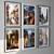 Modern Art Frame Set - Black and White 3D model small image 2