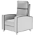 Modern Recliner Armchair | Stylish & Comfortable 3D model small image 3