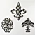 Elegant Fleur-de-Lis Sculpture 3D model small image 8