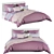 Meridiani Pink BARDÒ Contemporary Bed 3D model small image 1