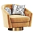 Elegant Swivel Armchair with 360° Rotation 3D model small image 3