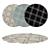 Round Carpets Set - 6pcs 3D model small image 1