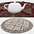 Versatile Round Carpet Set 3D model small image 5