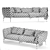 Iseo Cantori: Stylish and Spacious Sofa 3D model small image 5