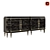 Luxury Black Wood Console 3D model small image 4