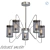 Elegant Valieri Hanging Chandelier 3D model small image 1