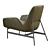 Elegant Steel Armchair: Okha Nicci 3D model small image 2