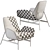 Elegant Steel Armchair: Okha Nicci 3D model small image 5