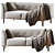 BLAZE Modern 3 Seater Sofa 3D model small image 1