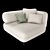 Modular DP1 Section - Stylish & Versatile Sofa 3D model small image 1