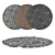 Round Carpets Set 77 - Versatile 6-Piece Collection 3D model small image 1