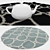 Round Carpet Set: Versatile and Realistic 3D model small image 3