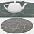 Versatile Round Carpet Set 3D model small image 3