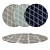 Round Carpets Set 80: Variety of Styles for Perfect Renders 3D model small image 1