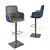 Elegant Adjustable Bar Stool 3D model small image 3