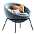 Sand Nuance Bowl Chair: Modern & Stylish Design 3D model small image 4