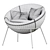 Sand Nuance Bowl Chair: Modern & Stylish Design 3D model small image 5