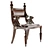 Royal Danish Mahogany Armchair 3D model small image 1