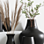 Modern Black Vases: Elegant Home Decor 3D model small image 2