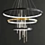 Elegant Metal and Glass Bonnet Pendant Light 3D model small image 2