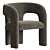 Dunloe Velvet Chair: Elegant and Versatile 3D model small image 2