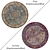 Versatile Round Carpets Set 3D model small image 2