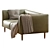 Blaze 3-Seater Sofa: Modern Elegance in Your Living Room 3D model small image 4