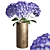 Elegant Hydrangea Branches Vase 3D model small image 12