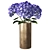 Elegant Hydrangea Branches Vase 3D model small image 15