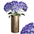 Elegant Hydrangea Branches Vase 3D model small image 18