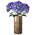 Elegant Hydrangea Branches Vase 3D model small image 19