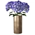 Elegant Hydrangea Branches Vase 3D model small image 22