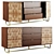 Modern Geome 180 Sideboard - Oak & Walnut 3D model small image 1