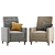 Stylish 2-in-1 Armchair Set 3D model small image 1