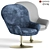 Natuzzi Adore Armchair: Luxurious Comfort in Compact Design 3D model small image 1