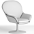 Natuzzi Adore Armchair: Luxurious Comfort in Compact Design 3D model small image 5