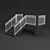 Sleek Metal Railings  3D model small image 1