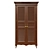 Elegant Wood Wardrobe 3D model small image 1