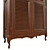 Elegant Wood Wardrobe 3D model small image 4