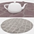 6-Piece Round Carpets Set 3D model small image 3