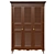 Classic Wood Wardrobe 3D model small image 1