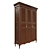 Classic Wood Wardrobe 3D model small image 2