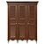 Solid Wood Wardrobe 3D model small image 1